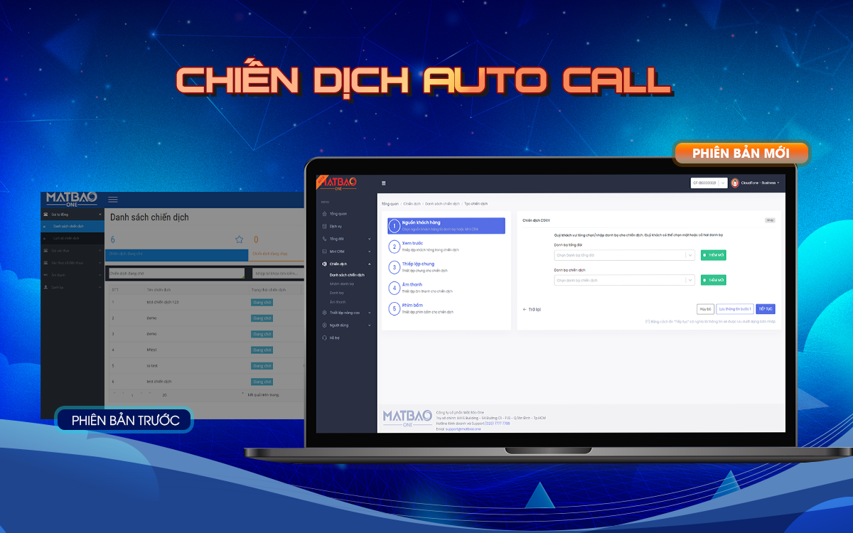 Khởi tạo chiến dịch Auto Call nhanh chóng