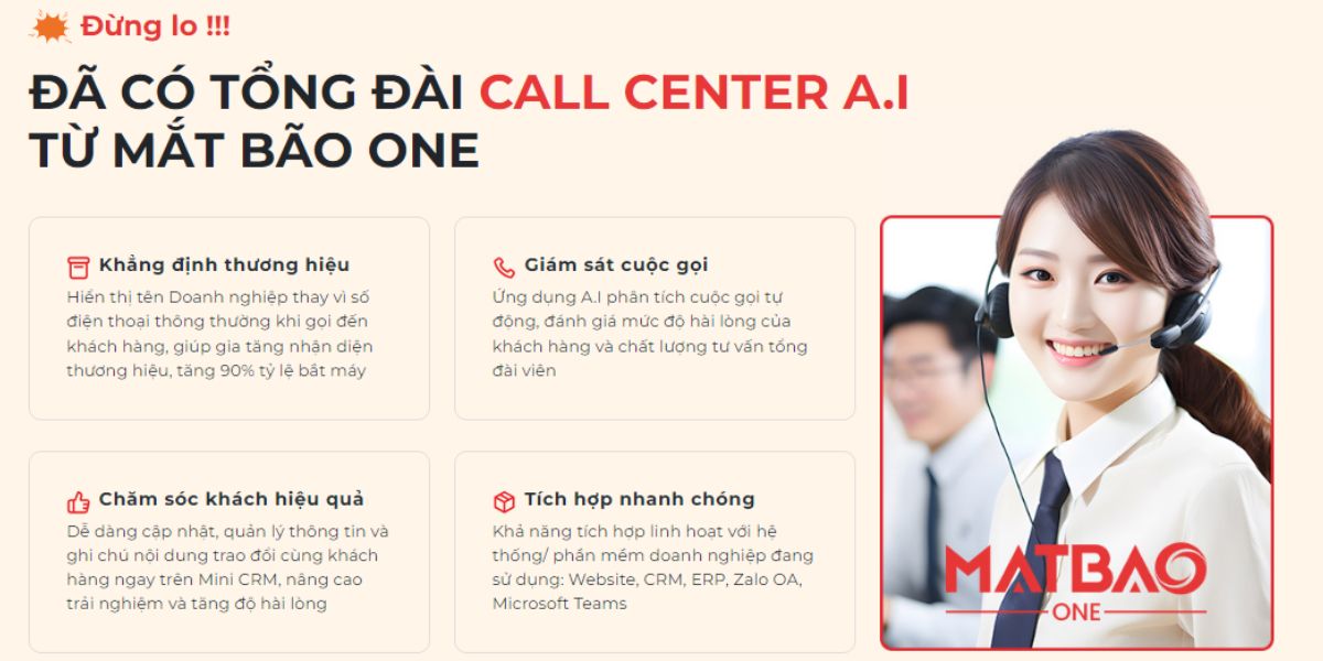 Call Center AI cung cấp nhiều tính năng hỗ trợ doanh nghiệp